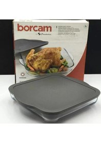 Resim Paşabahçe 59024 Borcam Gri Kapaklı Fırın Tepsisi 28x28cm 