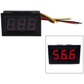 Resim Robodünya-0.56" 0-100V 3 Kablolu Dc Kırmızı Voltmetre 