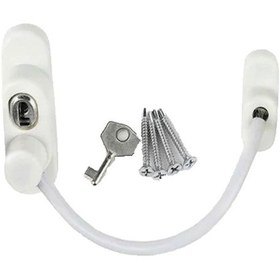 Resim Beyaz Halatlı Anahtarlı Emniyet Kilit Siyah 