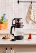 Resim Karaca Glass Tea XL 2 in1 Cam Çay Makinesi Space Gray 