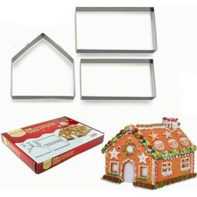 Resim Kurabiye Adam Evi Yapım Seti Kurabiye Kalıbı Seti (3 Parça) 