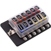 Resim Tenfowee 12 Çıkışlı Led Göstergeli Sigorta Kutusu - Vida Bağlantılı, 30a Kapasiteli 