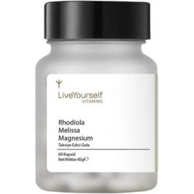 Resim LIVE YOURSELF Rhodiola Melissa Magnesium 60 Kapsül 