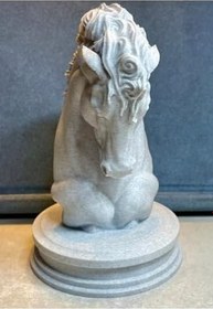 Resim hivhestın Asil At Başı Heykeli – 18 cm 3D Baskı Dekoratif Obje Beyaz 