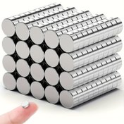 Resim 60 adet Mini Manyetik Diskler, 3x1.7mm Ofis ve Kuru Silinebilir Tahtalar için Demir Mıknatıslar, Manyetik Alet Tutucu 