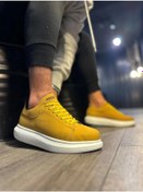 Resim Shoecide Yüksek Taban Günlük Ayakkabı 045 Sarı Beyaz Taban Sarı Beyaz Taban Sarı - Beyaz 