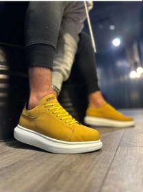 Resim Shoecide Yüksek Taban Günlük Ayakkabı 045 Sarı Beyaz Taban Sarı Beyaz Taban Sarı - Beyaz 