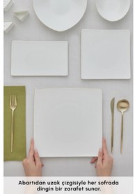 Resim Karaca Stream Bone Jüpiter 53 Parça 12 Kişilik Yemek Takımı Gold Beyaz 