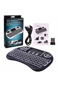 Resim Tastech Işıklı Mini Klavye Mouse Smart Tv Box Pc Şarjlı Pg-8035 