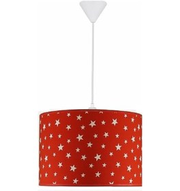 Resim Şenay Aydınlatma Çocuk Odası Silindir Kumaş Sarkıt Avize-Kırmızı 