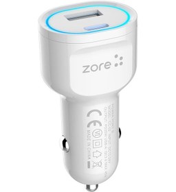 Resim Alan Tech Cc-02 Hızlı Şarj Özellikli Led Işıklı Qc 3.0 Usb-a Ve Type-c Pd Araç Şarj Başlığı Pd 20w - Beya Beyaz 