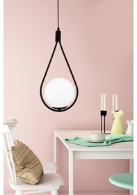 Resim Damla Tekli Siyah Beyaz Glop Cam 