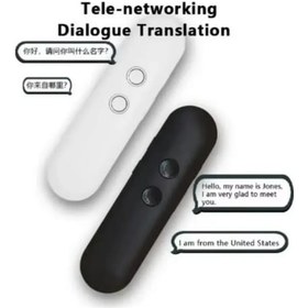 Resim 2025 İki Yönlü Kolay Çeviri Akıllı Sesli Dil Tercümanı Bluetooth 40 Dil Anında White 