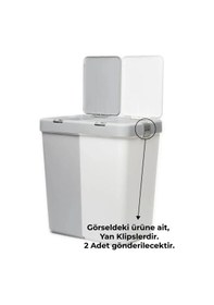 Resim Motek Çamaşır Sepeti Çöp Kovası Yedek Yan Klips 40-80 Litre Uyumlu 2 Adet Diğer 