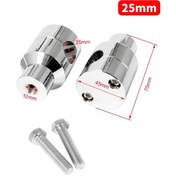 Resim 22mm 25mm Motosiklet Gidonu Yükseltici Braketi Kelepçe Kiti 1 Altın - Siyah 