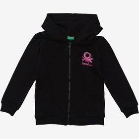 Resim United Colors Of Benetton Kız Çocuk Siyah Sweatshirt Siyah 