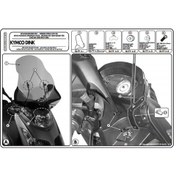 Resim Kappa D292Kıtk Kymco Dınk 50-125-200 06-16 Rüzgar Siperlik Bağl 