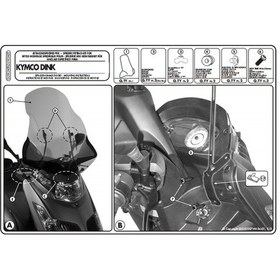 Resim Kappa D292Kıtk Kymco Dınk 50-125-200 06-16 Rüzgar Siperlik Bağl 