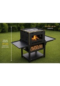 Resim Tezgâhlı Fırınlı Barbekü Siyah 