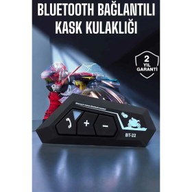 Resim Aylina Mey Ithalat® Kask Kulaklık Bluetooth Motosiklet Kulaklık Intercom Su Geçirmez 