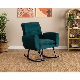 Resim Pafu Kono Tv / Dinlenme / Baba / Emzirme Koltuğu Sallanan Sandalye - Petrol 