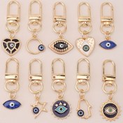 Resim 10 adet Nazar Boncuğu Anahtarlık Amulet Moda Sevimli Anahtarlık Cüzdan Sırt Çantası Araba Anahtar Şans Kulağı Kılıf Aksesuar Kadın Hediye 