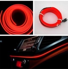 Resim CARUB KABLO NEON KIRMIZI 2MT 