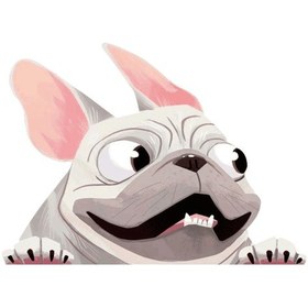 Resim Youmex Komik Pug Köpek Araba Çıkartması - Büyük Kulaklı Ve Gözlü Pvc Dekor 