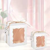 Resim 30/60 Adet (10/20 Kutu + 10/20 İp + 10/20 Asma Etiketi), Pencereli Kare Şeffaf Paketleme Kutusu, Çiçek Bebek Saksı Hediye Kutusu, Sevgililer Günü ve Doğum Günü Hediyeleri İçin Uygun, Noel, Cadılar Bayramı Gibi Çeşitli Festivallerde Kullanım İçin Mükemmel 
