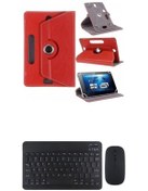 Resim corcishop Acer Iconia M10 10.1" Uyumlu Kılıf Universal Standlı Kablosuz Bluetooth Klavye Mouse Set 