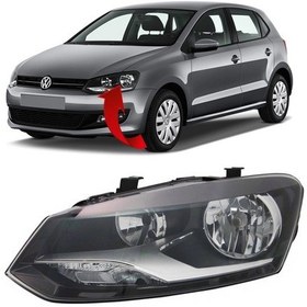 Resim Vw Polo Sol Far Komple Hella Tip 6R1941007E 