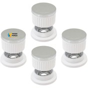 Resim Ozba Ticaret Esty Uyumlu Düğme 4 lü Takımı Ankastre Set Üstü Ocak Düğmesi Beyaz Yaylı Görselle Eşleştiriniz 