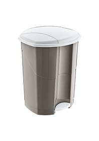 Resim Pedallı Çöp Kovası Terra 30 Lt - Bej, Çok Amaçlı Pedallı Çöp Kovası Siyah 