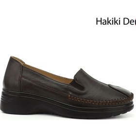 Resim Gönderi(R) Gönderi R Kadın Kahverengi Dolgu Taban Hakiki Deri Comfort Ayakkabı Ddza55945540 Kahverengi 