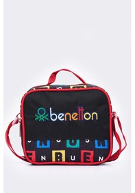 Resim United Colors Of Benetton Erkek Çocuk 3'lü Okul Seti İlkokul Çantası & Beslenme & Kalemlik 13169 Siyah 
