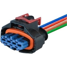 Resim Debimetre Soketi Mavi 4 Pin Kablolu 