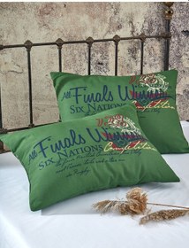 Resim Komfort Home Baskılı Pamuklu Silikon Dolgulu Yastık 50 x 70 Cm -2 A N11.586 