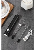 Resim Vkemall Ev Çalışması İçin Mini Elektrikli Çırpıcı - Otomatik Akçe Ve Krema Karıştırıcı, İki Başlı, Usb Şarjlı, Pastane Pişirme Aleti Siyah Diğer 