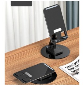 Resim Katlanabilir Telefon Tutucu Stand Yuvarlak Tabanlı Cm-074 