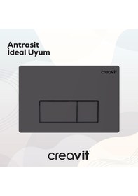 Resim Creavit Arc Mat Antrasit Boyalı Kumanda Paneli GP8002.04 Antrasit 