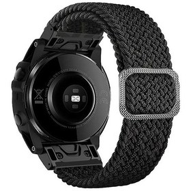 Resim Garmin Fenix 7/epix/ınstinct 2/approach S62/fenix 5 Naylon Kayışlı 22 Mm Tokalı Akıllı Saat Bandı İle Uyumlu Special Gift Siyah 
