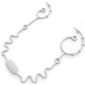 Resim Konesam Yeni Bebek Emzik Zinciri, Silikon Diş Kaşıyıcı Ve Güvenlik İpi İle Pratik Çözüm - Açık Gri 