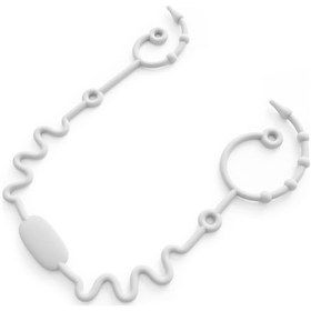 Resim Wezone Güvenli Yemek Grade Silikon Bebek Emzik Zinciri - Kayıp Engelleme Zinciri Diş Macunu Oyuncağı - Açık Gri 