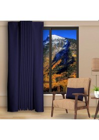 Resim Lacivert Blackout Karartma Fon Perde Güneşlik Pilesiz Extraforlu Düz Dikim-lacivert Lacivert 