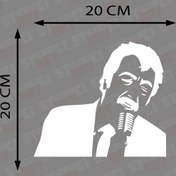 Resim STİCKERCI BEY Müslüm Gürses Babalar Kuşağı Sticker Folyo Baskı Kaplama Etiketi Modifiye Ve Aksesuar Malzemesi 