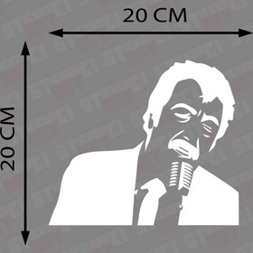 Resim STİCKERCI BEY Müslüm Gürses Babalar Kuşağı Sticker Folyo Baskı Kaplama Etiketi Modifiye Ve Aksesuar Malzemesi 