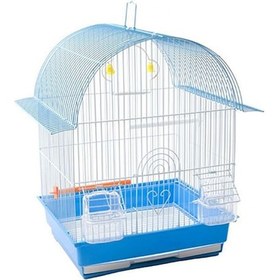 Resim Birdlife Çift Kapılı Kuş Kafesi Mavi 34,5x28x46 Cm 256-60036.01 