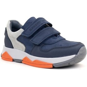 Resim Rakerplus Hakiki Deri Lacivert Gri Çocuk Sneakers Spor Ayakkabı Lacivert 