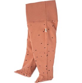 Resim Yüksek Bel Patikli Pantolon Yenidoğan Cosmos Pembe Organik Pamuk - Pembe Dots / 3-6 Ay 