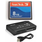Resim 8 Gb Compact Flash Hafıza Kartı - Usb 2.0 Cf Kart Okuyucu 
